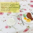 thumbnail image 4 of Vinyl Plastic Home Picnic Printing Flower Pattern Waterproof Tablecloth Cover Pink Rectangle 41x60, 4 of 4
