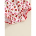 thumbnail image 7 of aturustex Toddler Baby Girls Bubble Rompers 0-18M Infant Sleeveless Crew Neck Bodysuit Strawberry Print T-Shirt Jumpsuits Newborn Fashion Cute Summer Romper Little Girl Loose Casual Daily Clothes, 7 of 7