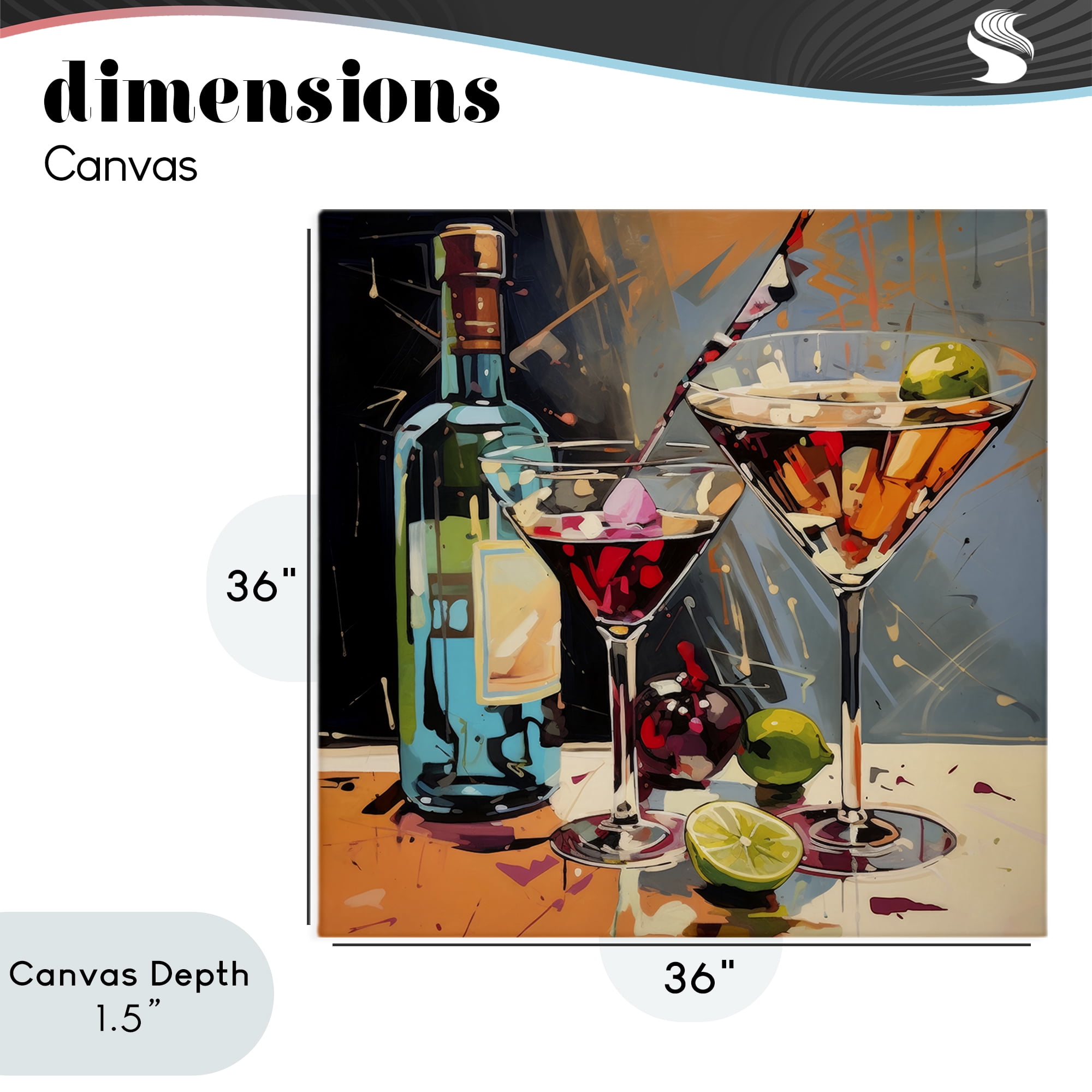 Stupell Industries Every Sip of Martini Night Canvas Wall Art, design by Lazar Studio