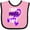 Pink and Black, variant on Inktastic I Wear Purple for My Papa Pancreatic Cancer Awareness Boys or Girls Baby Bib