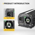 thumbnail image 3 of iPower 400W Ballast, Digital Dimmable Electronic Horticulture Ballast for Hydroponic HPS MH Grow Light System, Black, 1 Pack, 3 of 6