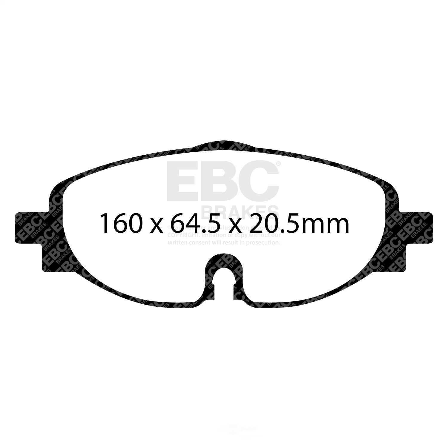 EBC 14-20 Audi A3 1.8T Bluestuff Front Brake Pads - DP52150NDX Fits select: 2022-2023 VOLKSWAGEN TAOS, 2019 VOLKSWAGEN JETTA S