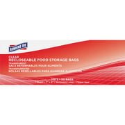 4PK Genuine Joe Food Storage Bags 1 quart - 1.75 mil (44 Micron) Thickness - Clear - 50/Box - 50 Per Box - Food