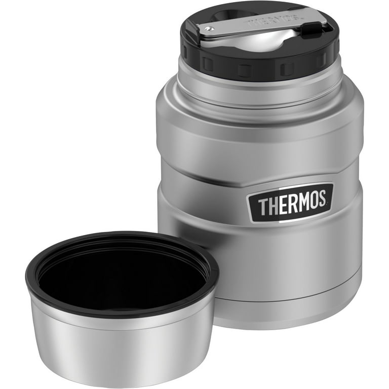 Thermos King 24-Ounce Drink Bottle & Thermos King 16-Ounce Food Jar with  Folding Spoon, Stainless Steel