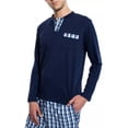 thumbnail image 2 of Pijama Hombre Playera Tejido De Punto ALG. Pantalon Popelina, 2 of 8