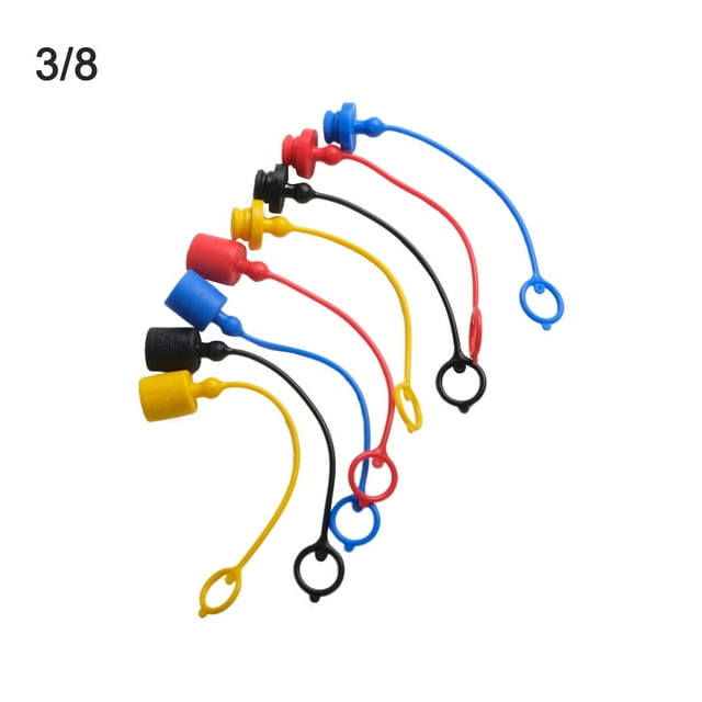 4 Pairs Hydraulic Quick Coupler Male Dust Cap And-= Female -=Plug-= Cover, Fits Hydraulic Quick Disconnects Coupler