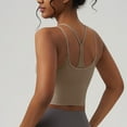 thumbnail image 3 of AherBiu Workout Tank Tops for Women Low Cut Cowl Neck Crossover Racerback Cropped Athletic Tshirt with Built in Bra, 3 of 6