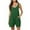 Green, variant on LOVZFMLL Women's Elastic Waist Summer Solid Casual With Pockets Outing Shorts Pants Jumpsuit White S