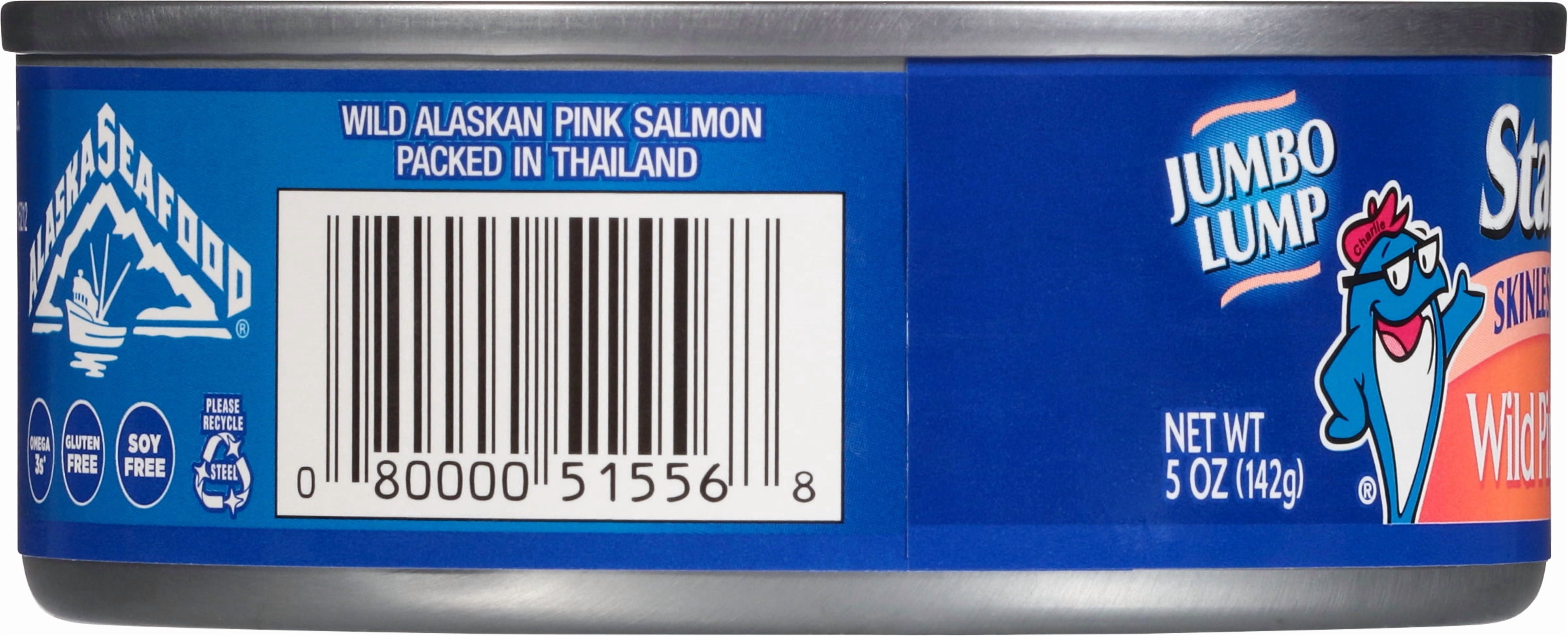 (3 pack) StarKist Jumbo Lump Wild Caught Skinless and Boneless Pink Salmon, 19g Protein, 5 oz Can