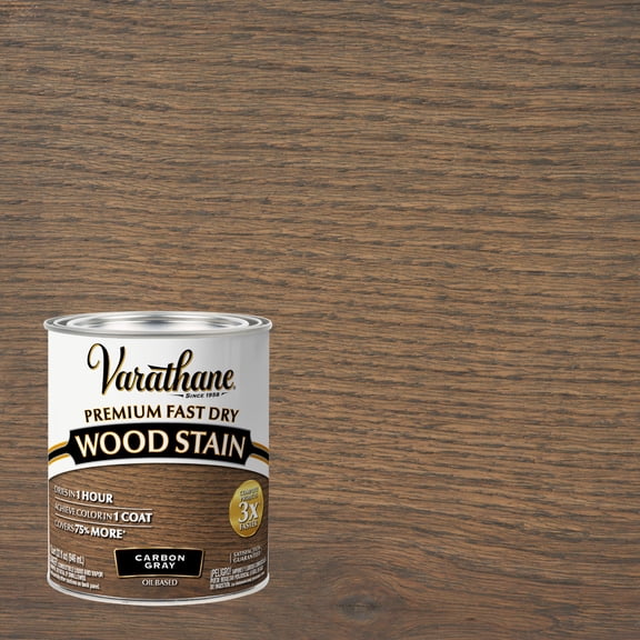 Carbon Gray, Varathane Premium Fast Dry Wood Stain-304559, 32 fl oz
