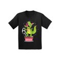 thumbnail image 1 of Awkward Styles 6th Birthday Youth Shirt Kids Birthday Party Cute Dinosaur Birthday Shirts for Boys Cute Dinosaur Birthday Shirts for Girls Funny Birthday Gifts 6th Birthday Tshirts for Kids, 1 of 4