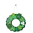 thumbnail image 2 of SeekLGT Green St Patricks Day Door Wreath Decorative Garland Safe Material Round Wall Hanging for Home Patio Garden, 2 of 7