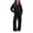Black_01, variant on YUNLIUU Girls Sweatsuit Fall Winter Kid Zip Up Hoodie And Cargo Sweatpants Set,120=5-6Years,Black_01