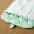 thumbnail image 3 of Martha Stewart Daisy Stripe Pot Holder Set 2-Pack, Green, 7"x10", 3 of 8
