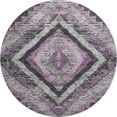 thumbnail image 2 of Addison Rugs Mayfield Premium Machine Washable Transitional Aztec Lavender Round Rug, 8' x 8', 2 of 6