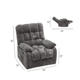 thumbnail image 3 of MAYEERTY Ergonomic Recliner Chair with 110-160°Adjustable Recline for Living Room, Footrest, Side Pocket, Gray, 3 of 3
