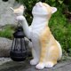 thumbnail image 4 of Estatua de jardín de gato IP65, lámpara Solar impermeable para gato, para patio, balcón, camino, 4 of 7