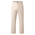 thumbnail image 5 of Kureaily Male Casual Business Solid Slim Pants Zipper Fly Pocket Cropped Pencil Pant Trousers, 5 of 6
