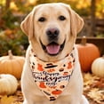 thumbnail image 4 of 4 Patterns Halloween Dog Bandana Single Pack Pet Bib,Colorful Triangle Scarf Double Sided Large Size Pet Bandana for Medium Large Dogs Cats,Halloween Party Costume Decor Fall Decor, 4 of 6