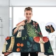 thumbnail image 5 of Mushroom Leaves Salon Cape, Hair Cutting Cape with Snaps, Professional Large Barber Stylist Hairdresser Cape, Waterproof Machine Washable, 65" x 55”, 5 of 7