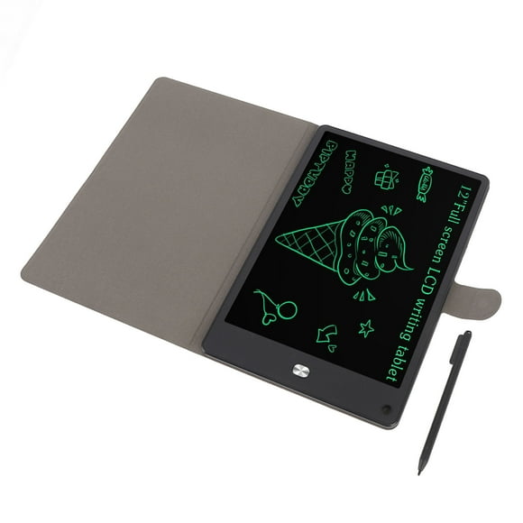 Zaqw 12 Inch Erasable Writing Tablet With Flexible LCD Screen And Pen Black