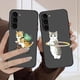 thumbnail image 4 of Matte Case for Samsung Galaxy S23 S22 S21 S20 S10 4G S9 Plus ULTRA 5G LITE Case Funda Coque Shell Cute Cat Cartoon Illustration, 4 of 5