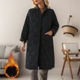 thumbnail image 5 of Gibobby Chamarra larga mujer invierno, Abrigo larga acolchado ligero de manga larga con cremallera completa, resistente al agua, para mujer(Negro,G), 5 of 5