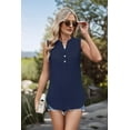 thumbnail image 2 of Chiffon Shirts for Women Navy Blue L, 2 of 8