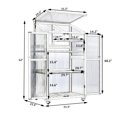 thumbnail image 4 of 62inch Wooden Greenhouse, Portable Cold Frame with Wheels and Adjustable Shelves for Indoor Outdoor Patio Balcony Garden , 31.5" Lx22.4 Wx62 H, Black, 4 of 8