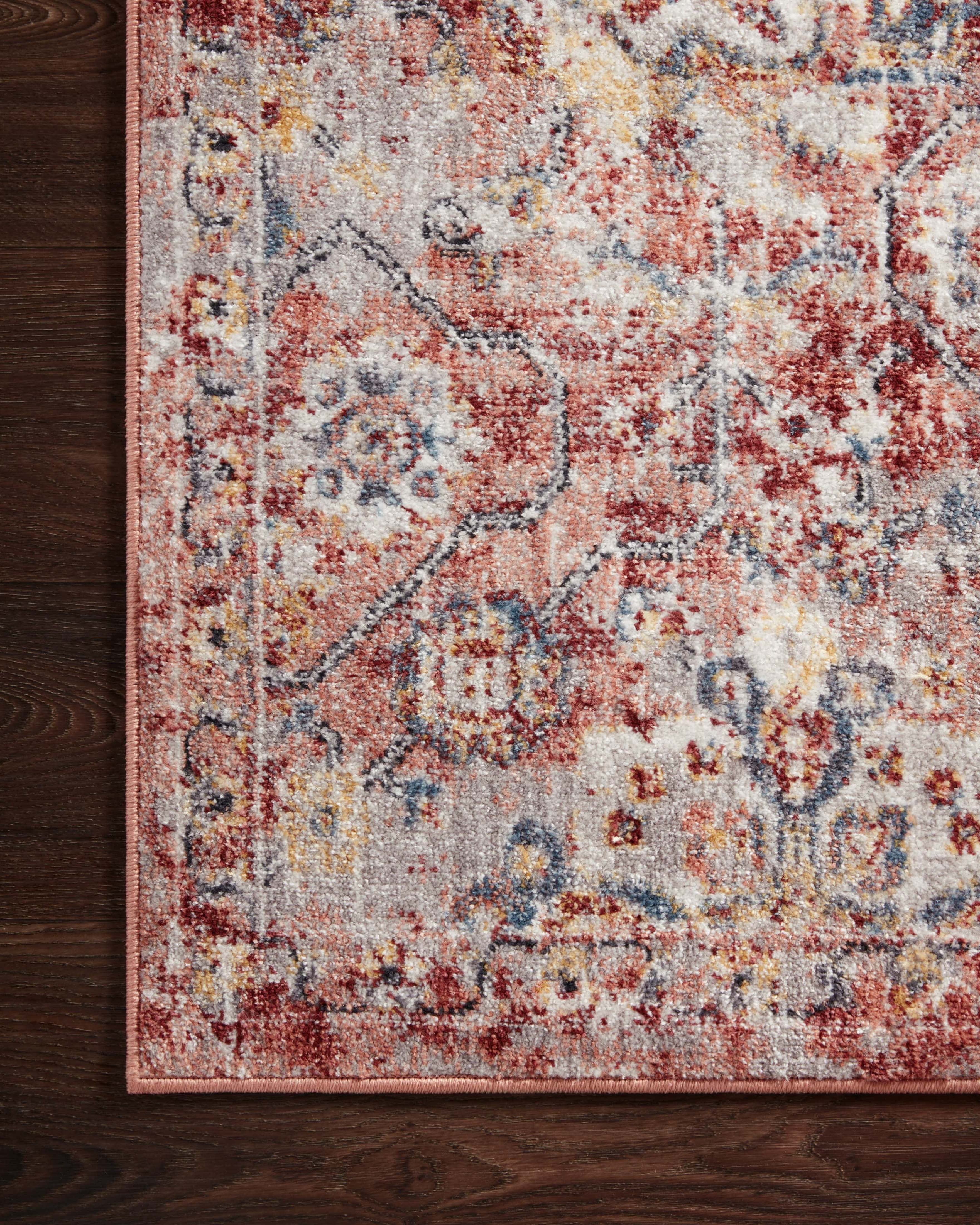 Loloi Cassandra Collection CSN-03 Rust / Ivory Oriental Area Rug 18" x 18" Sample