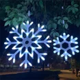 thumbnail image 5 of Guirnalda de luces navideñas con copos de nieve de Thrisdar para exteriores, luces colgantes para árbol de Navidad, decoración de copos de nieve para colgar, 5 of 5