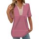thumbnail image 1 of Tops Cortos para las Mujeres Blusas Impresas Manga Corta Turndown Collar Camiseta, Tops de Blusa para las Mujeres Casual, 1 of 5