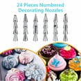 thumbnail image 5 of 73-Piece Cake Decorating Supplies Kit for Beginners - 24 Icing Piping Tips, Cake Rotating Turntable, Chocolate Mould, Pastry Nozzles Bags and More Accessories - Baking Supplies, 5 of 11