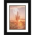 thumbnail image 1 of Murdock, Ramona 11x14 Black Ornate Wood Framed with Double Matting Museum Art Print Titled - Sunset Moonrise, 1 of 4
