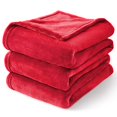 thumbnail image 1 of BEDELITE Manta de forro polar, color rojo, mantas completas para sofá y cama, lujosa manta acogedora y difusa de 84 x 90 pulgadas, manta súper suave, cálida y ligera para viajes, camping, 1 of 1