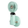thumbnail image 3 of Mini ventilador portátil de 5 velocidades, recargable, de mesa, para dormitorio, hogar y viajes. Verde, 3 of 9