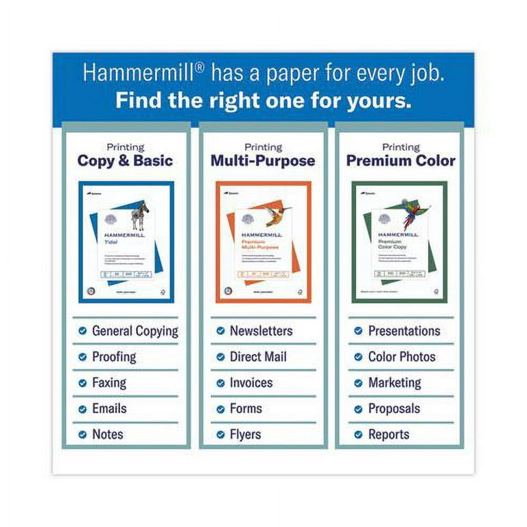 Hammermill Premium 12 x 18 Color Copy Paper, 32 lbs, 100 Brightness, 1500  Sheets/Carton (106127)
