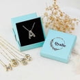 thumbnail image 4 of Collar con letra de burbuja, collar con inicial de globo para mujeres y niñas, delicado colgante con alfabeto chapado en oro de 14 k, nombre hinchado, joyería personalizada, regalo, plata, plata F, 4 of 5