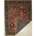 thumbnail image 3 of EORC KR100RT12X18 Hand Knotted Wool Traditional Knot Rug, 11'8 x 18'1, Rust / Navy Area Rug, 3 of 5