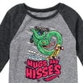 thumbnail image 3 of Hot Wheels - Snake Hugs & Kisses - Toddler & Youth Raglan Graphic T-Shirt, 3 of 5