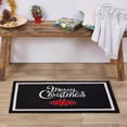 thumbnail image 2 of Black/White Merry Christmas Indoor Scatter Rug, Holiday Collection, 20" x 33", 2 of 5