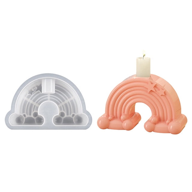 Fiudx Molde para Velas, Resina Flexible, Portavelas Reutilizable, Decoración de Velas Diy, Manualidades para Fiestas de Halloween, Multiusos para Dulces, Chocolate y Pasteles, Incluye 1 Molde.
