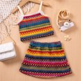 thumbnail image 3 of Hiijoy Toddler Girls Bohemian Outfits Flowers Beach Camisole Skirt Clothes Set, Sizes 2-3T, 3 of 7