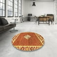 thumbnail image 3 of Ahgly Company Indoor Square Abstract Orange Abstract Area Rugs, 7' Square, 3 of 6