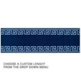 thumbnail image 3 of Runner Rug for Hallway Greek Key Print Design Blue White Color 26 Inch or 31 Inch Wide by Your Length Choice Slip Resistant Rubber Backing Stain Resistant Pile Stair Runner, 3 of 6