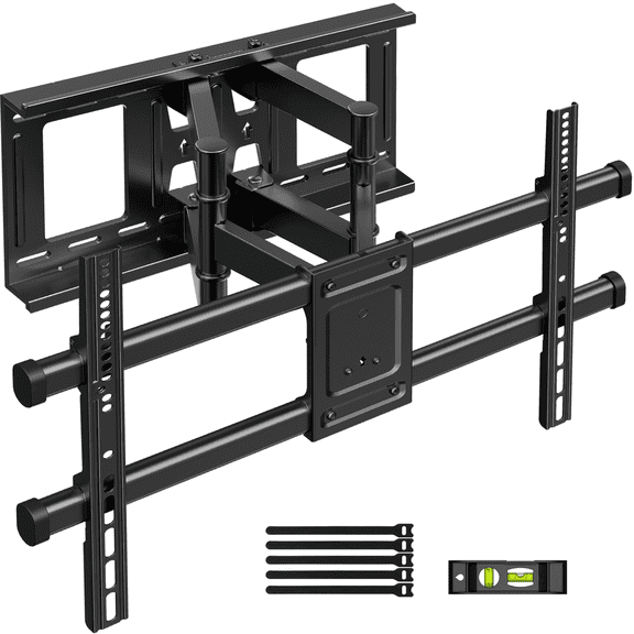 MountFTV Full Motion TV Wall Mount Bracket for 37"-90" TVs, Holds up to 132 lbs, Max 600x400mm, Fits 8″/12″/16″ Wood Studs