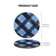 thumbnail image 3 of Multi-Shape Mdf Cork Coaster 4 Pieces Of Anti-Slip, Anti-Wear And Anti-Fouling 3.9in Easy To Clean And Stable Structure Argyle Plaid Doderblue_1 Round Shape, 3 of 7