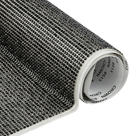 1 Sheet 9.5" x 15.5" Self Adhesive Crystal Rhinestone Sticker Sheets for Crafts Gift Decoration Phone Decoration Event Embellishments with 2mm Rhinestones Black