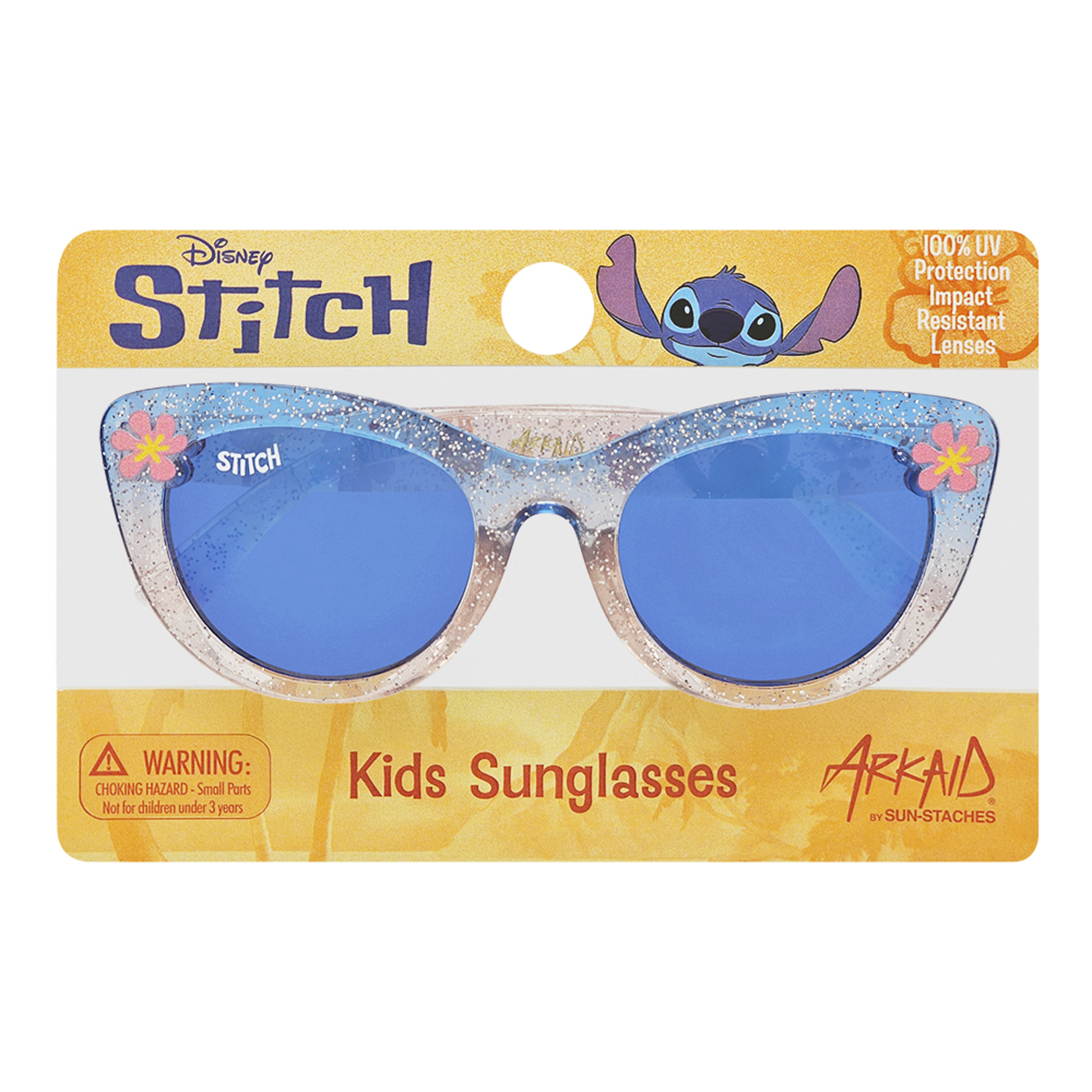 Sun-Staches Stitch Ombre Glitter Cateye Sunglasses With UV Protection