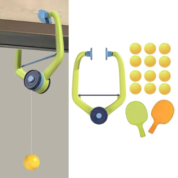 Juego de entrenador de tenis de mesa Sharpla colgante juguetes interactivos para niños Raquetas Verde Naranja